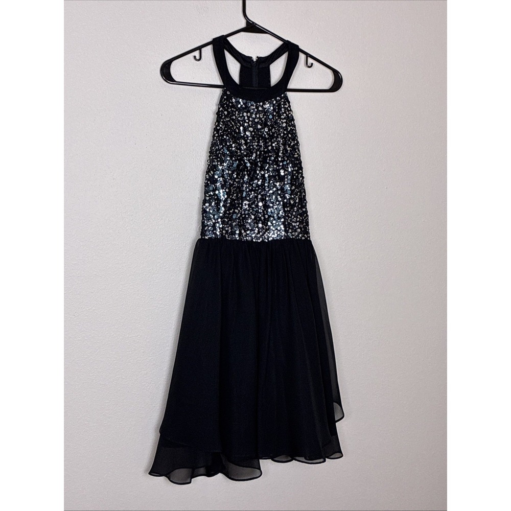 Hailey Logan by Adrianna Papell Dress with Sequins and Cutouts Size 7/8 - Picture 4 of 13